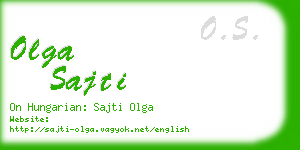 olga sajti business card